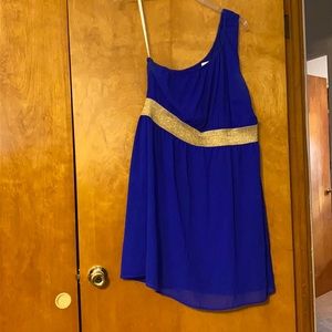 Blue One Shoulder Dress